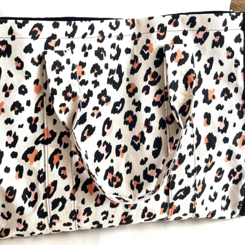 cheetah print tote bag